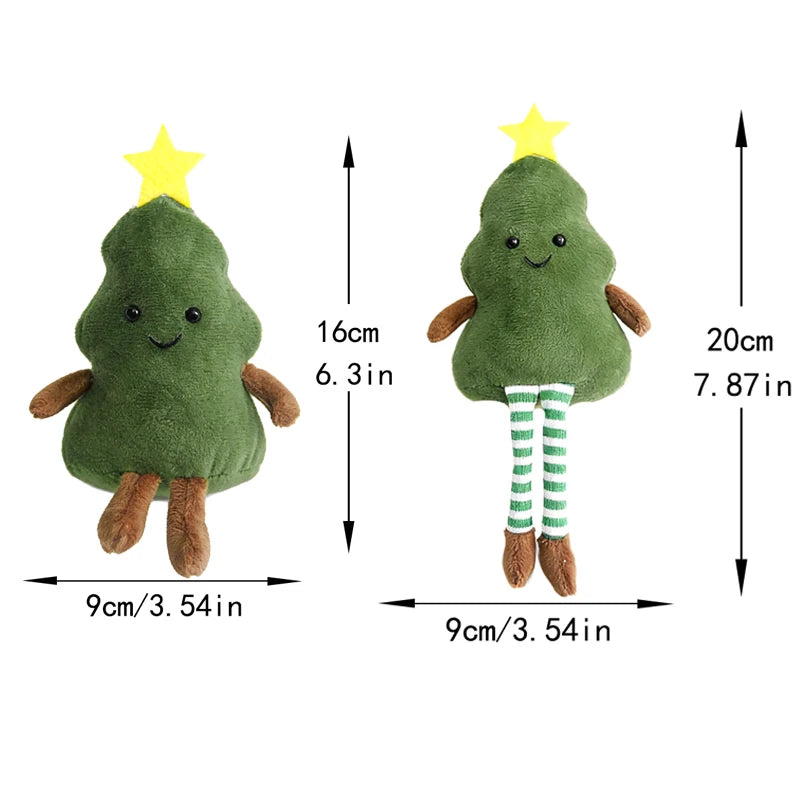 Cute Plush Christmas Tree Pendant Doll Holiday Decoration Christmas Pendant Decoration Babs
