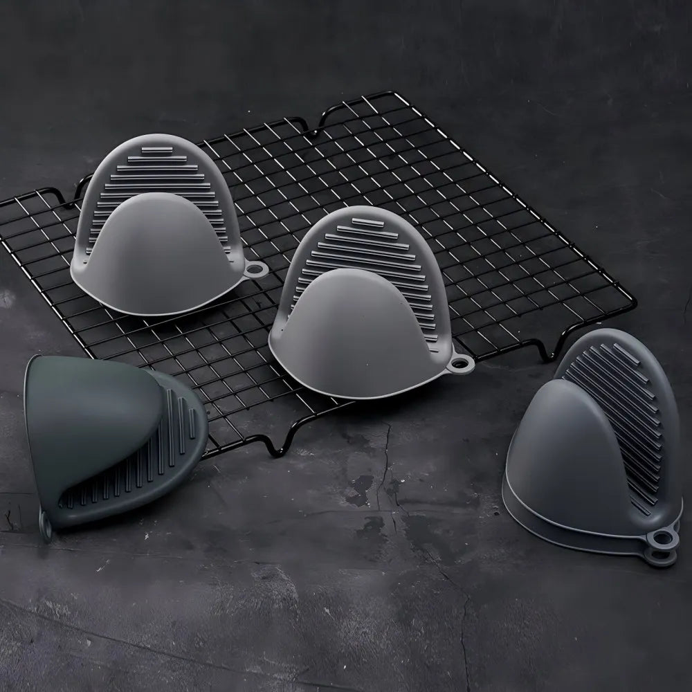 2PCS Silicone Oven Mitts – Heat Resistant Pot Holders & Hot Pads Oven Mitts & Pot Holders Babs