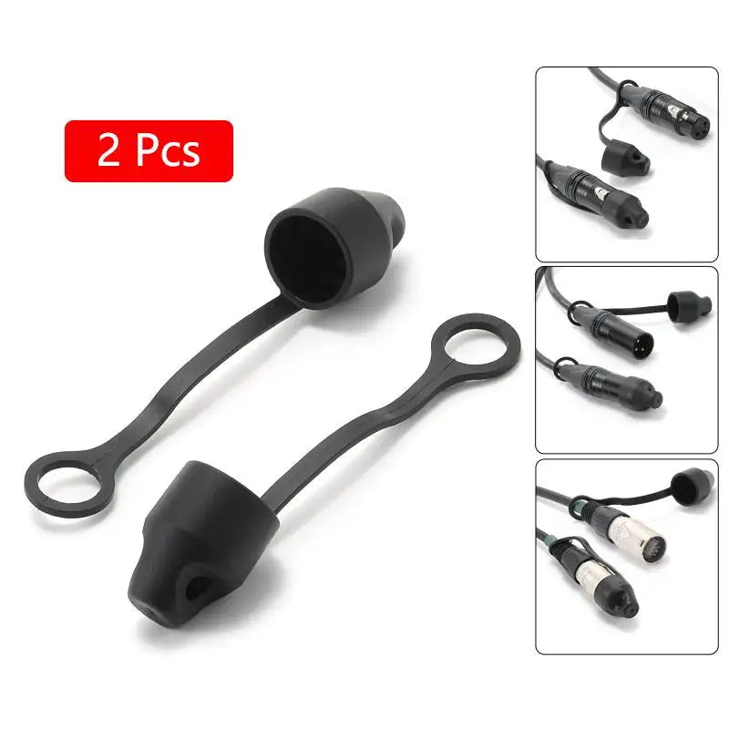 2Pcs Silicone Dust Covers for XLR & 6.35mm Audio Plugs Audio Connector Caps Babs A8