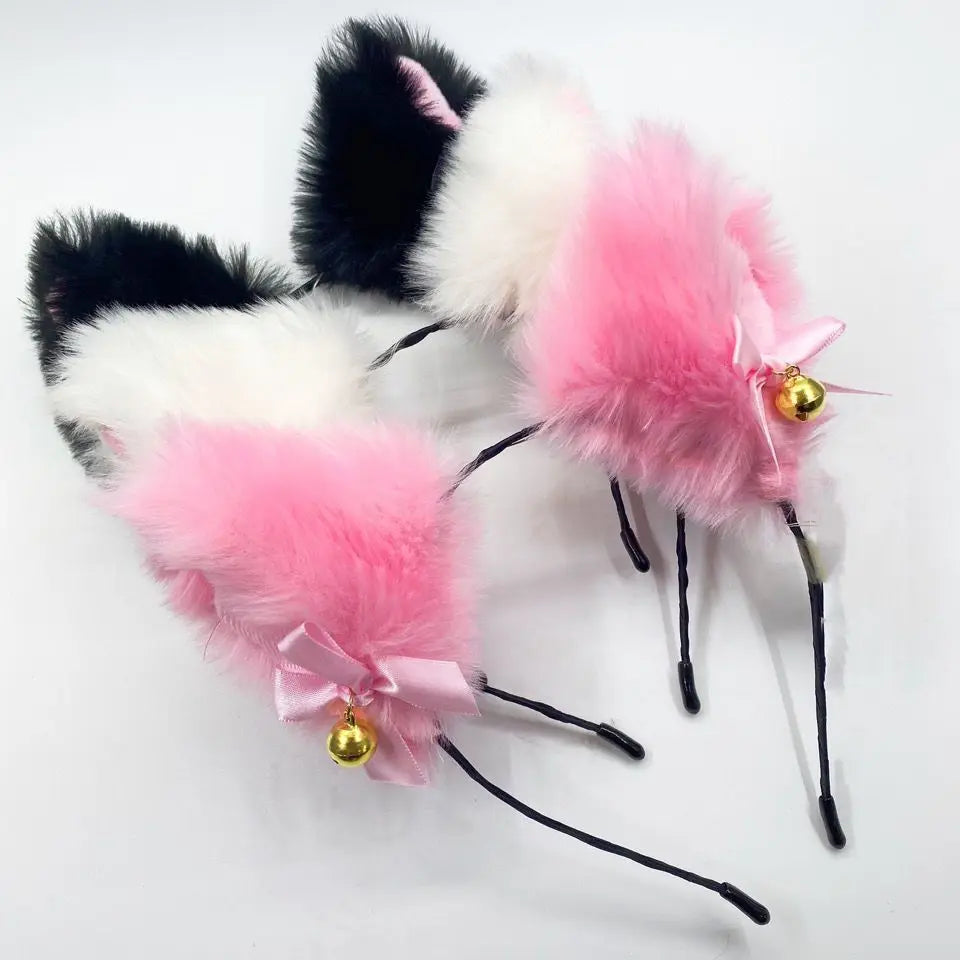 Cat Fox Ears Headband with Bells – Cosplay & Party Hair Hoop Cosplay Headband Babs