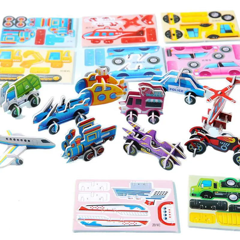 30Pcs 3D Vehicle Foam Puzzle Kids Party Favors Educational Toy Foam Jigsaw Puzzle Babs