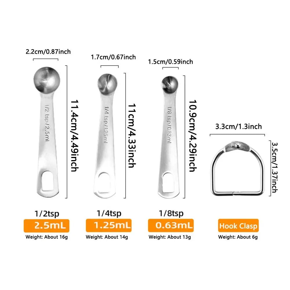 304 Stainless Steel Measuring Cups & Spoons Set – 7/15/16 Pcs Measuring Cups Set Babs
