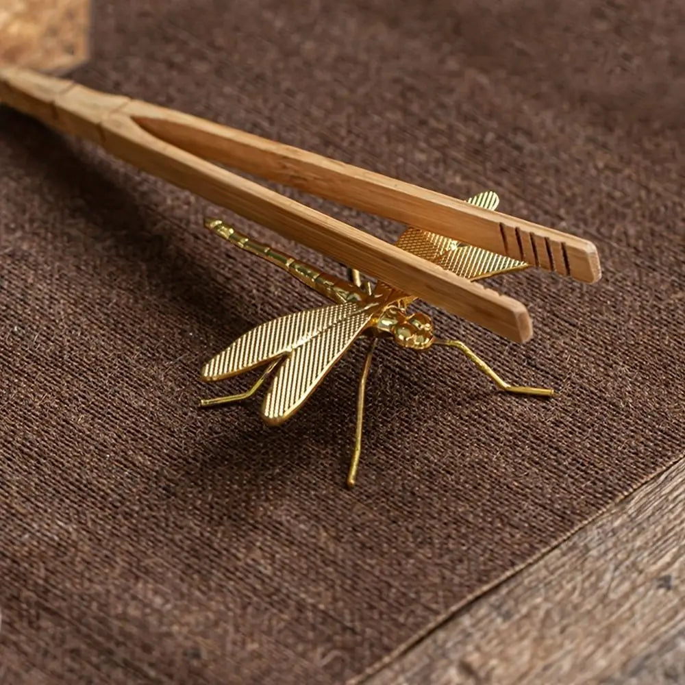 3D Metal Dragonfly Ornament – Gold & Silver Tea Pet Home Decor Decorative Figurine Babs