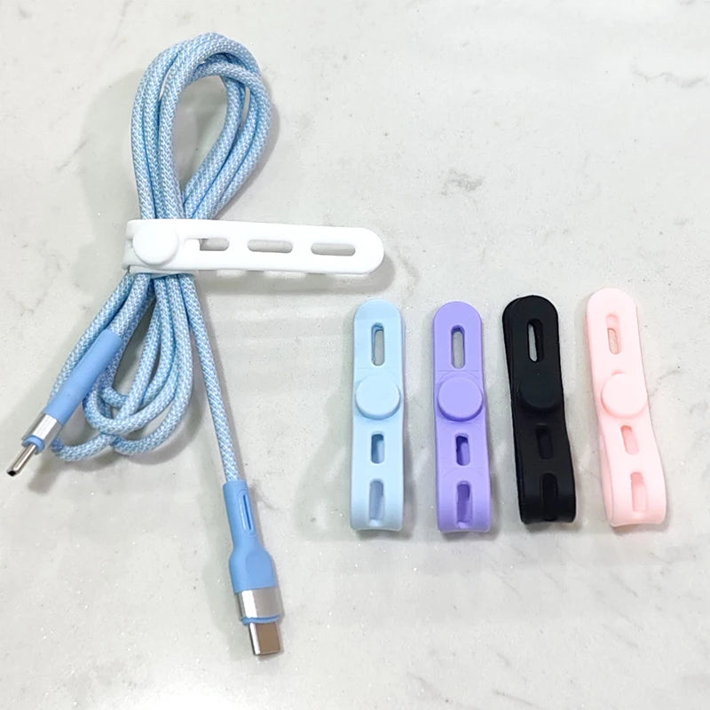 10pcs Reusable Silicone Cable Ties – Adjustable Cord Organizer Cable Organizer Ties Babs
