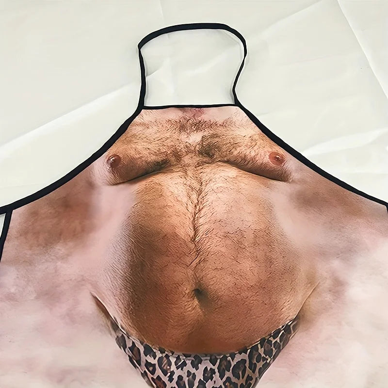 Beer Belly Print Men's Kitchen Apron – BBQ & Party Novelty Kitchen Apron Babs apron