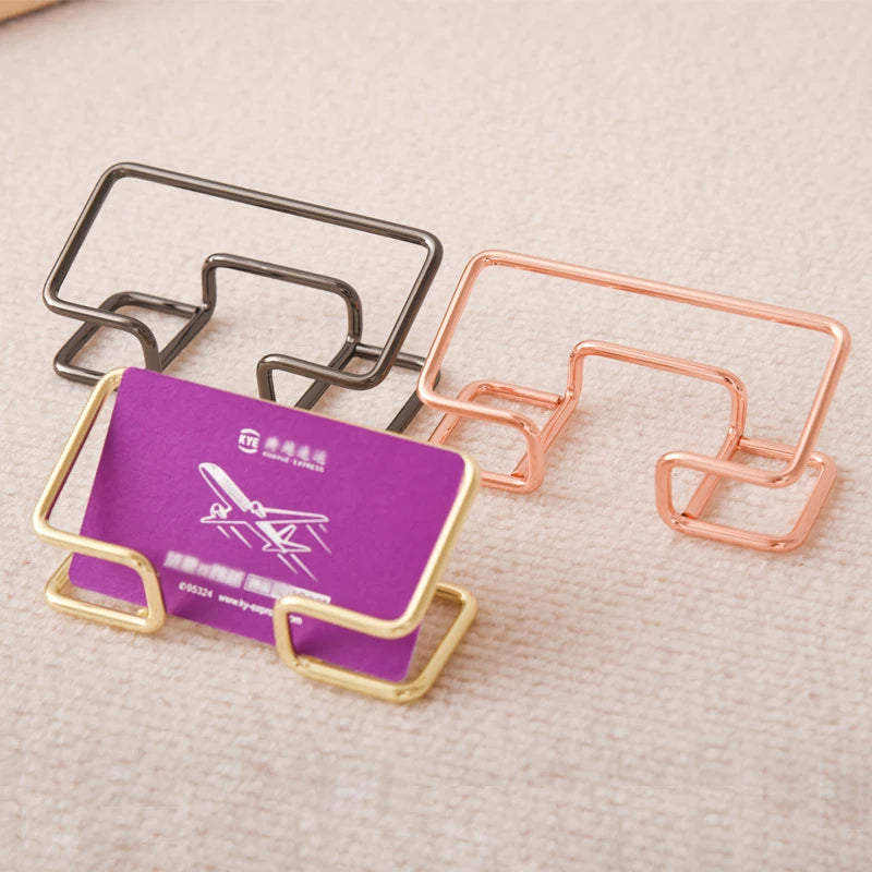 Metal Business Card Holder Desktop Stand | Office Organizer Business Card Holder Babs