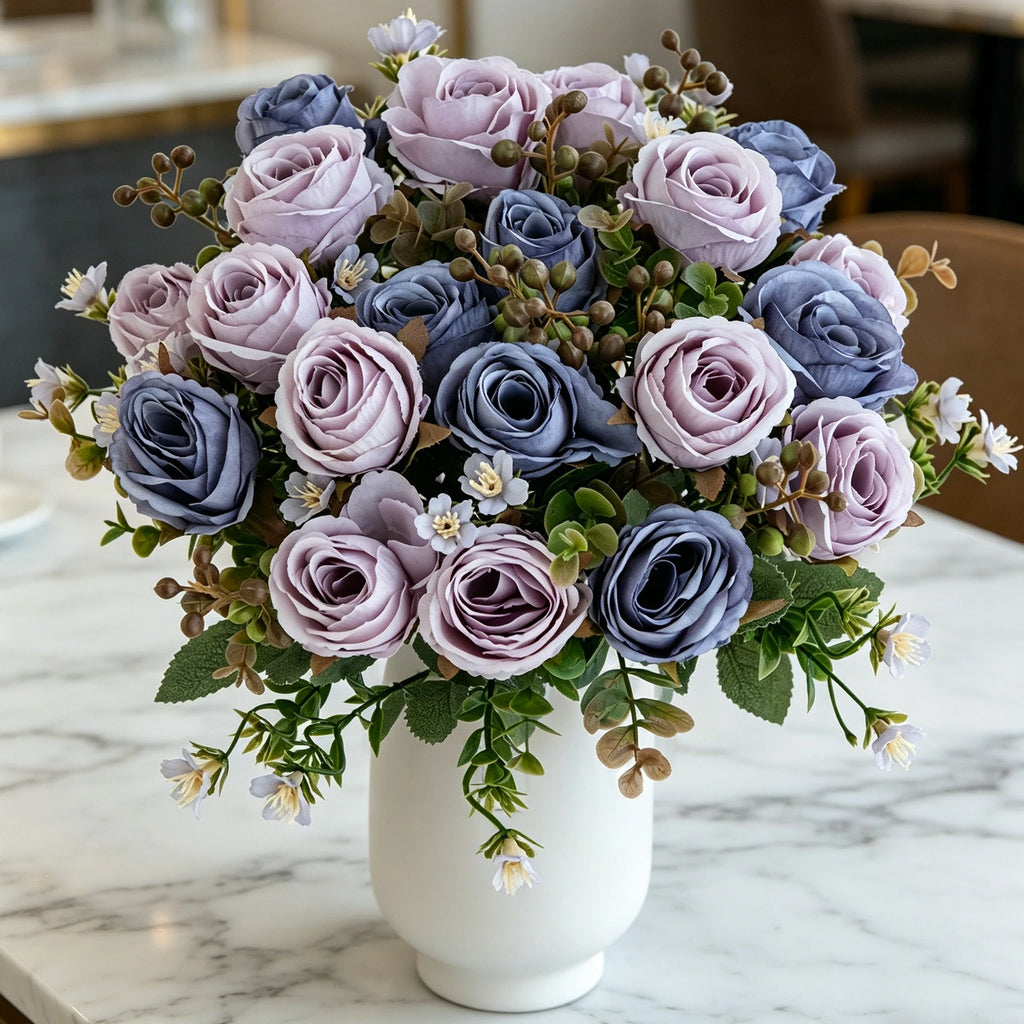 Silk Artificial Rose Bouquet – Wedding & Home Flower Decor Artificial Flower Bouquet Babs