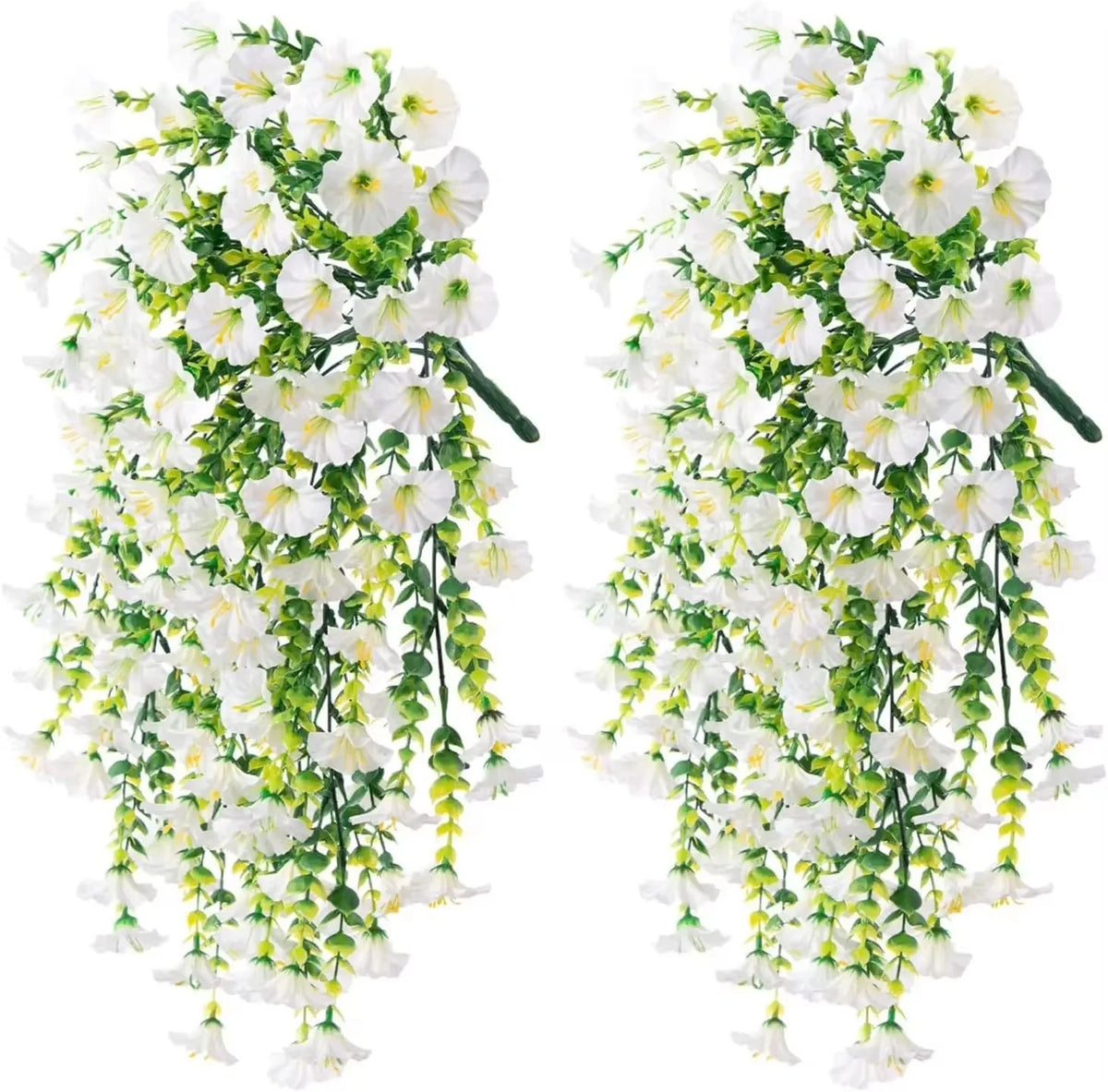 Artificial Morning Glory Flower Vine – Wedding & Home Decor Artificial Flower Vine Babs WHITE 2 pcs
