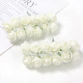 144Pcs Artificial Rose Heads – Wedding Bouquet & DIY Decor Artificial Flower Heads Babs Milk White 144Pcs