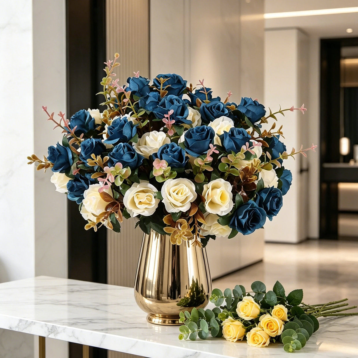Silk Rose Artificial Flower Bouquet for Wedding & Home Décor Artificial Flower Bouquet Babs