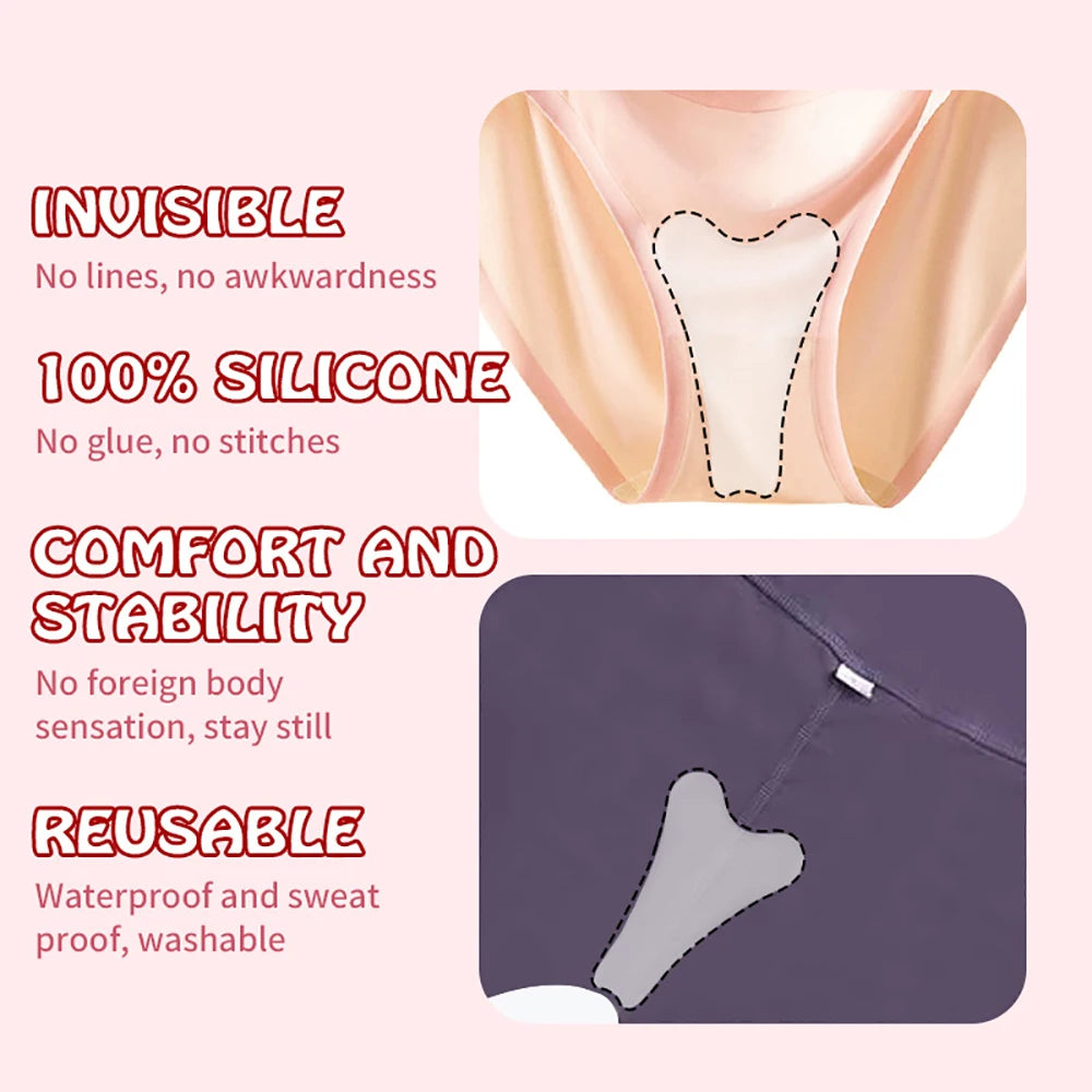 Silicone Camel Toe Concealer Pad – Reusable Invisible Cover Intimates Accessory Babs