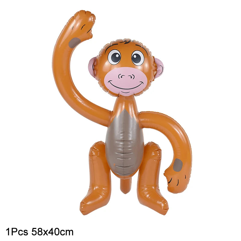 Tropical Party Balloons – Flamingo, Palm Tree & Luau Decor Party Balloons Babs Monkey as picture