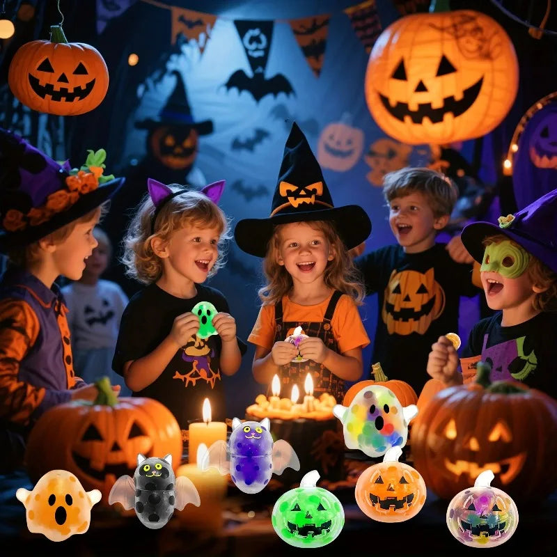 Halloween Squishy Fidget Ball – Pumpkin, Ghost & Bat Squeeze Toy Squishy Fidget Toy Babs
