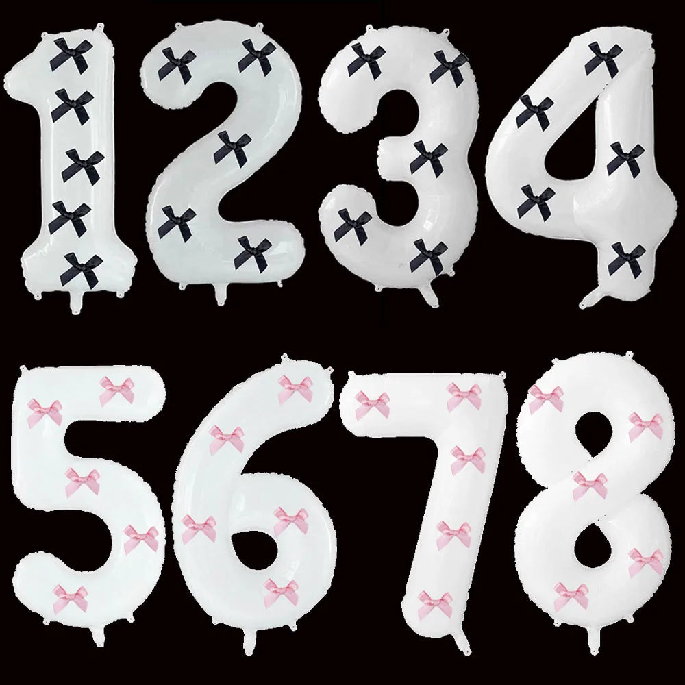 32" Black Bow Number Balloon Kit – Party & Wedding Décor Party Balloon Kit Babs