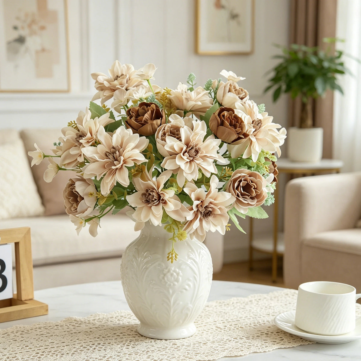 Silk Dahlia Peony Artificial Flowers – Wedding & Home Décor Artificial Silk Flowers Babs