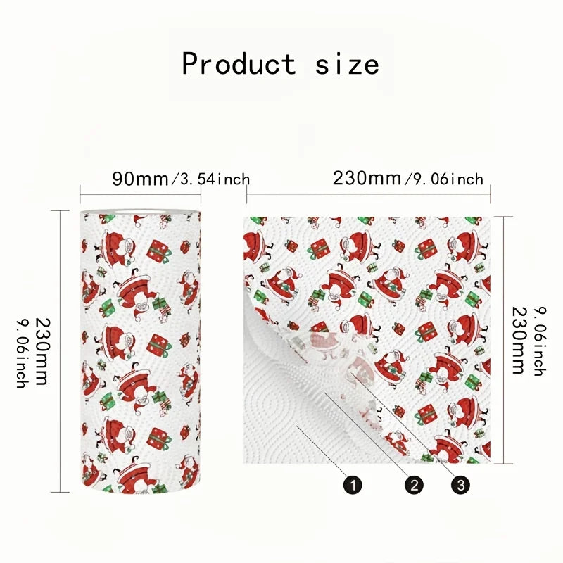 Christmas Paper Towels – Holiday Print Disposable Rolls, 48 Sheets Holiday Paper Towels Babs