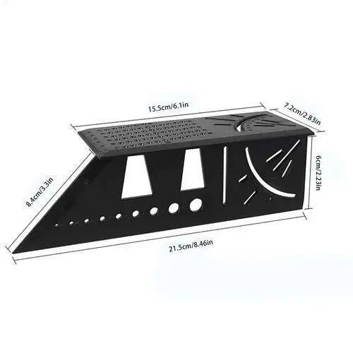3D Woodworking Square Ruler – 45/90° Angle & Dovetail Tool Woodworking Measuring Ruler Babs