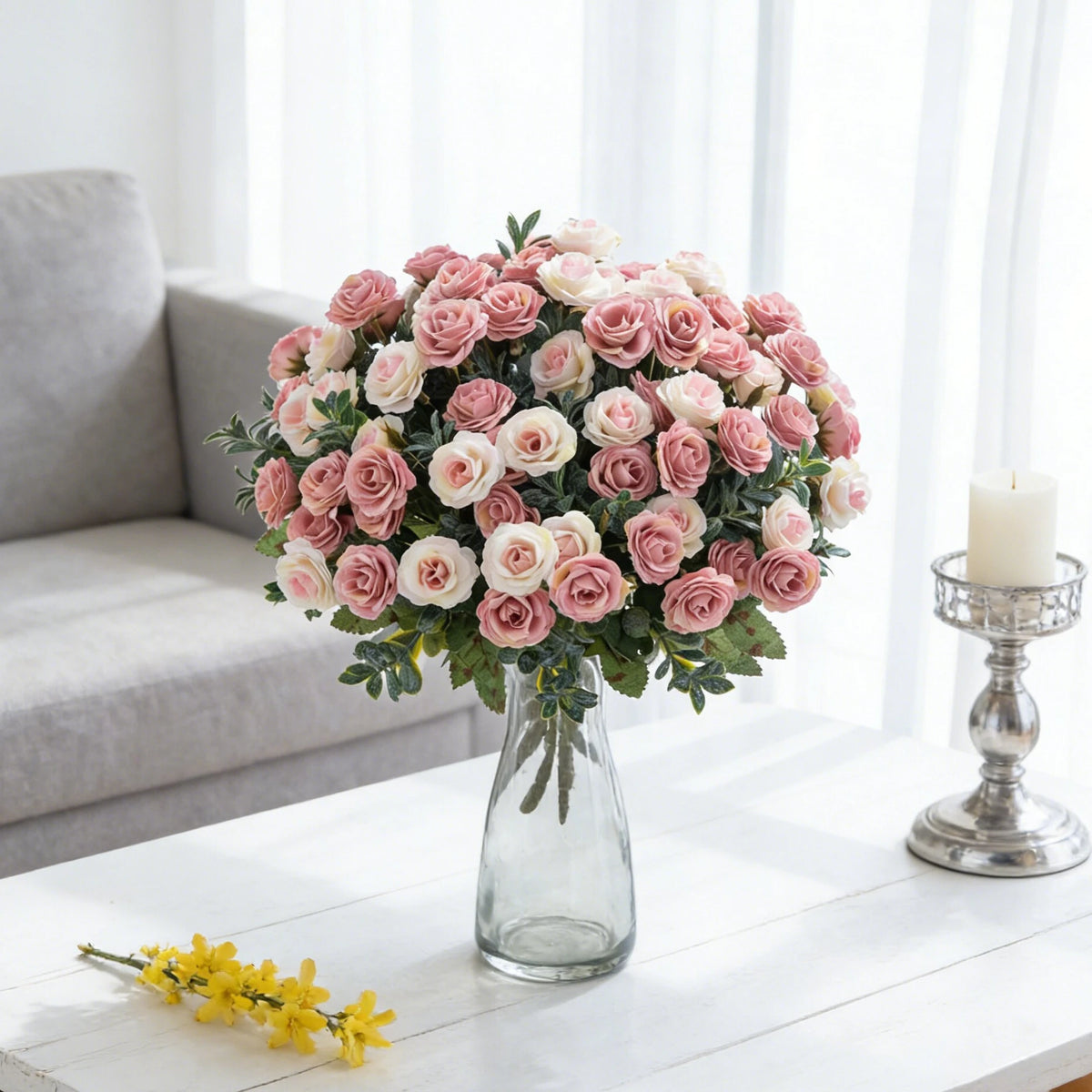 Artificial Silk Rose Bouquet for Wedding & Home Décor Artificial Flower Bouquet Babs