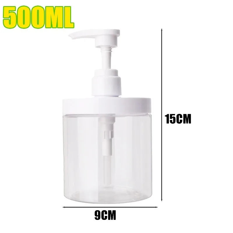 500/1000ml Refillable Pump Dispenser Bottle – Travel & Shower Pump Dispenser Bottle Babs 500ml