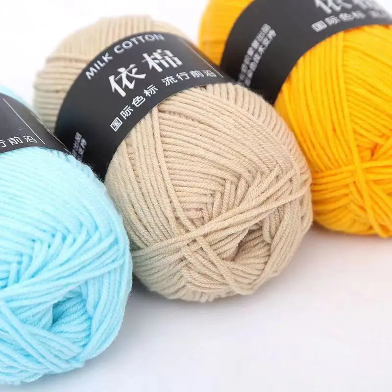 10 Balls 500g Soft Milk Cotton Yarn for Knitting & Crochet Knitting Crochet Yarn Babs