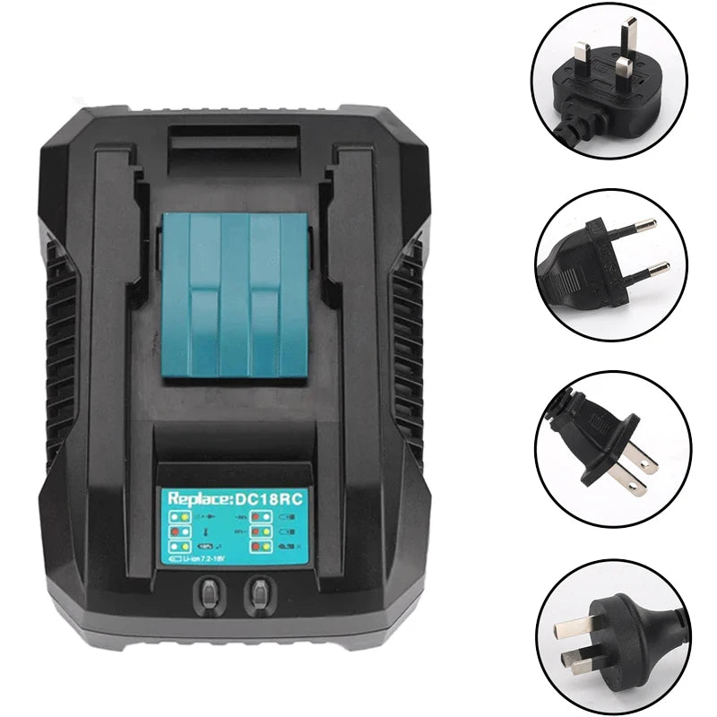 Makita 14.4V–18V Li-Ion Battery Charger 4A Fast Charge | CE Power Tool Charger Babs