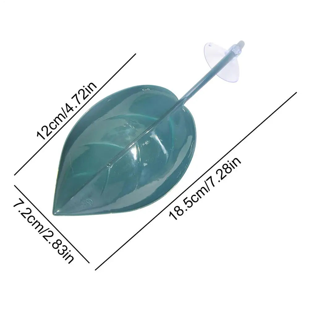 Suction Cup Terrarium Leaf Basking Platform for Reptiles Terrarium Basking Platform Babs Green