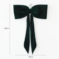Velvet Christmas Bows 12pcs – Tree & Party Hanging Ornaments Christmas Bow Ornaments Babs green bow 30cm