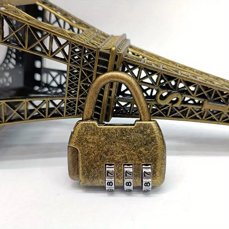 Retro 3-Digit Combination Padlock – Vintage Antique Style Combination Padlock Babs
