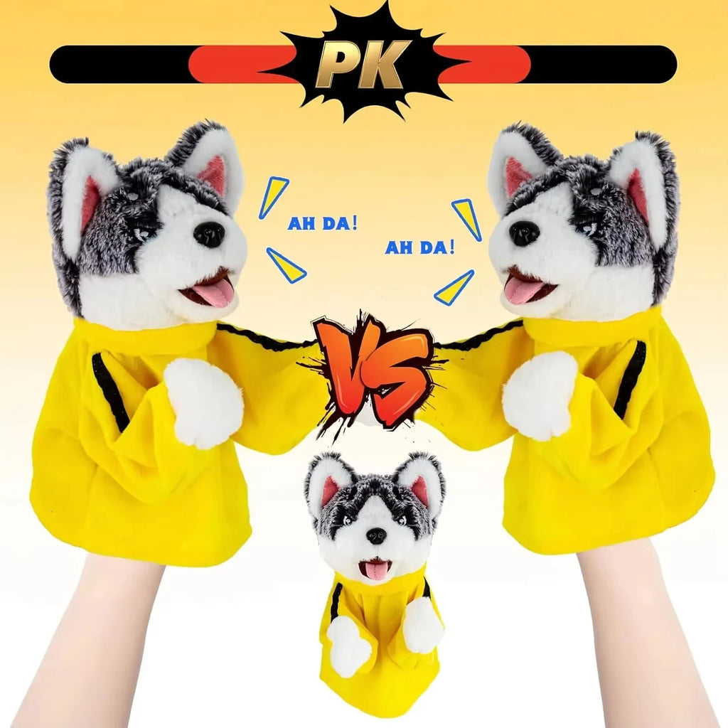 Husky Boxing Dog Hand Puppet Plush Toy – Interactive Fun Gift Hand Puppet Toy Babs