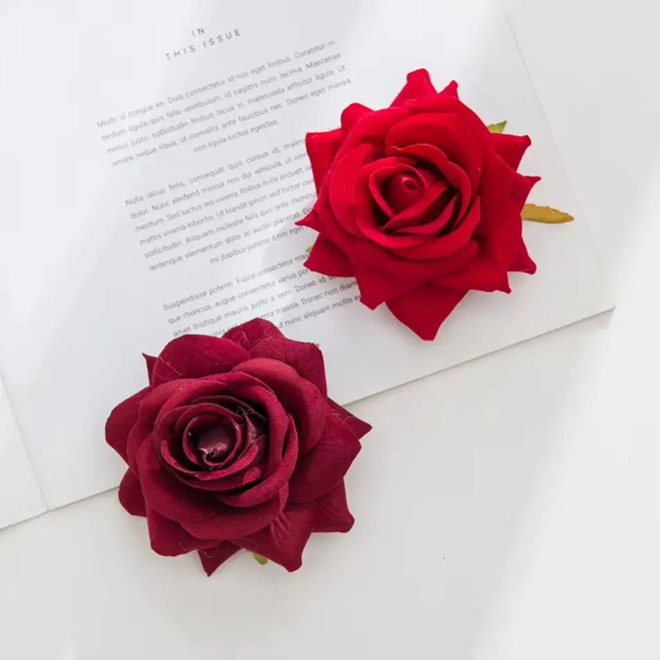 Silk Rose Heads Artificial Flowers – Wedding & Home Décor Artificial Silk Flowers Babs