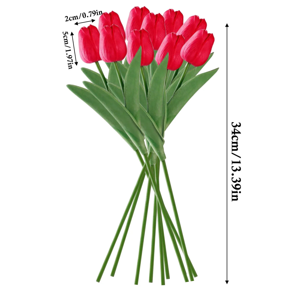 10-Piece Realistic Artificial Tulips – Wedding & Home Decor Artificial Flowers Babs