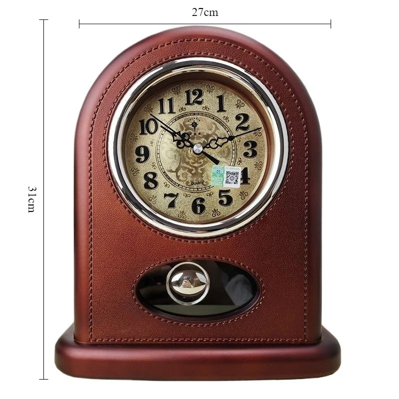 Retro Swing Desk Clock – Silent Quartz Table Clock for Home Décor Decorative Desk Clock Babs