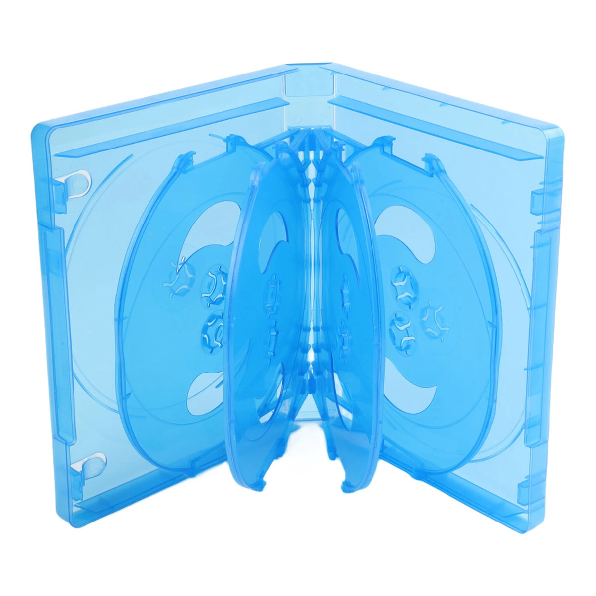 10-Disc CD DVD Blu-ray Storage Box Case Organizer Disc Storage Case Babs blue