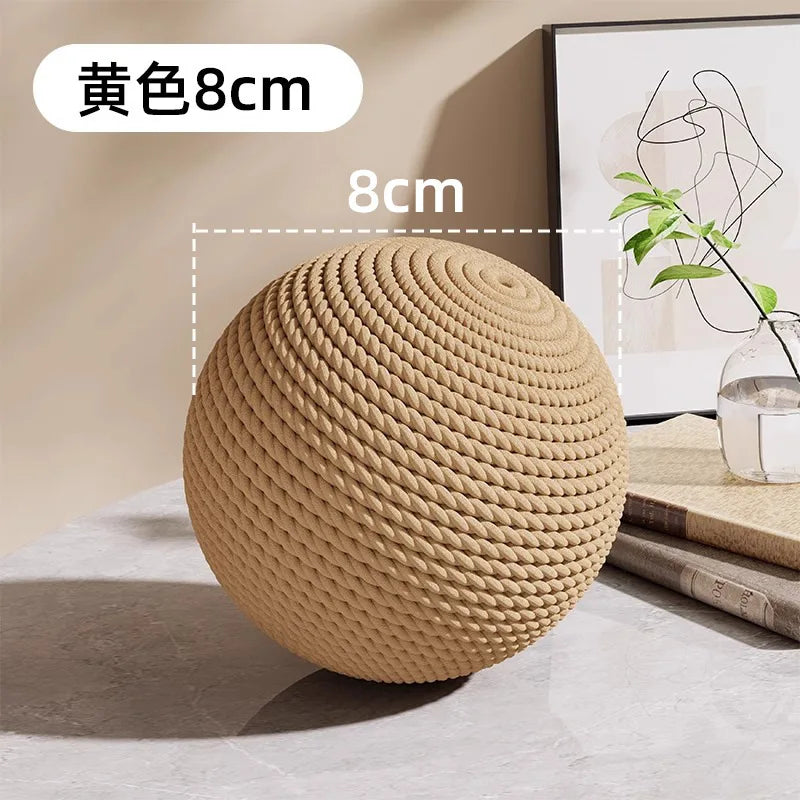 Sisal Cat Scratching Ball Toy – Interactive Sound Ball for Cats Cat Scratching Toy Babs Brown8CM
