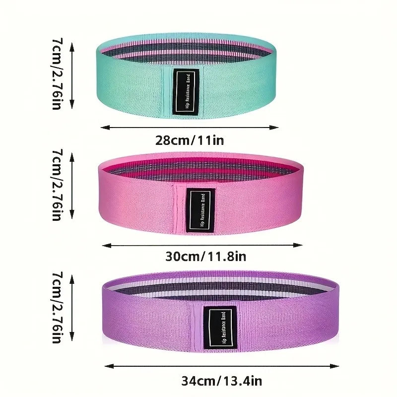 3-Pack Yoga Squat Resistance Bands – Butt Lift Stretch Belts Resistance Bands Set Babs