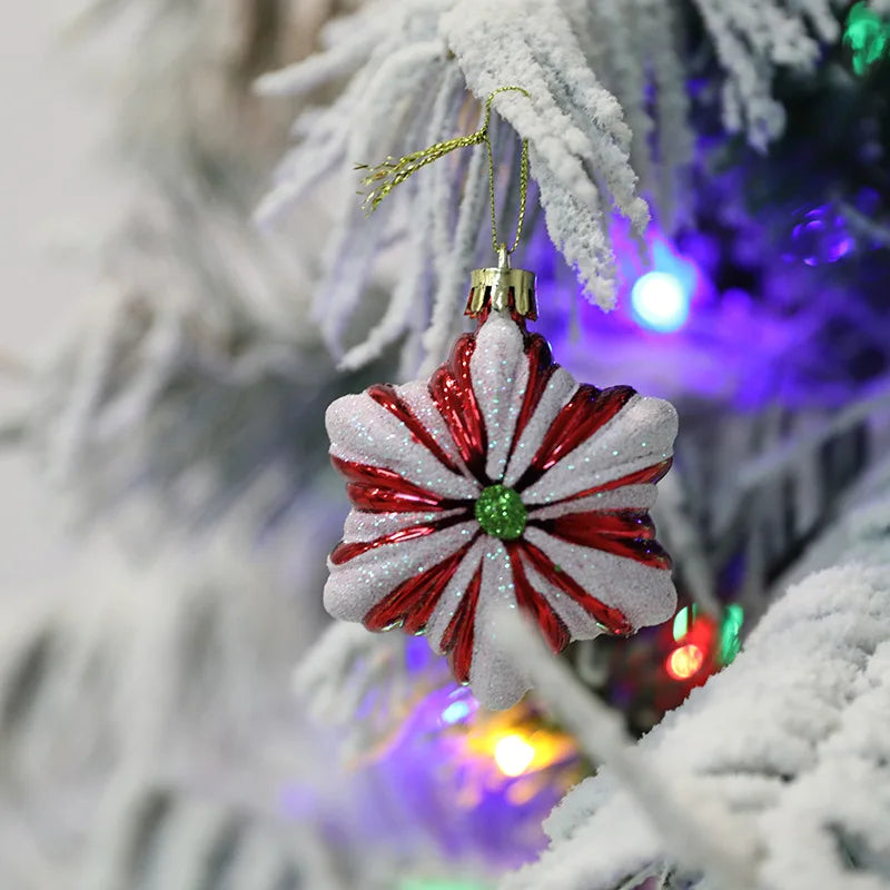 6-Pack Christmas Tree Ornaments – Stars, Snowflakes & Xmas Balls Christmas Tree Ornaments Babs