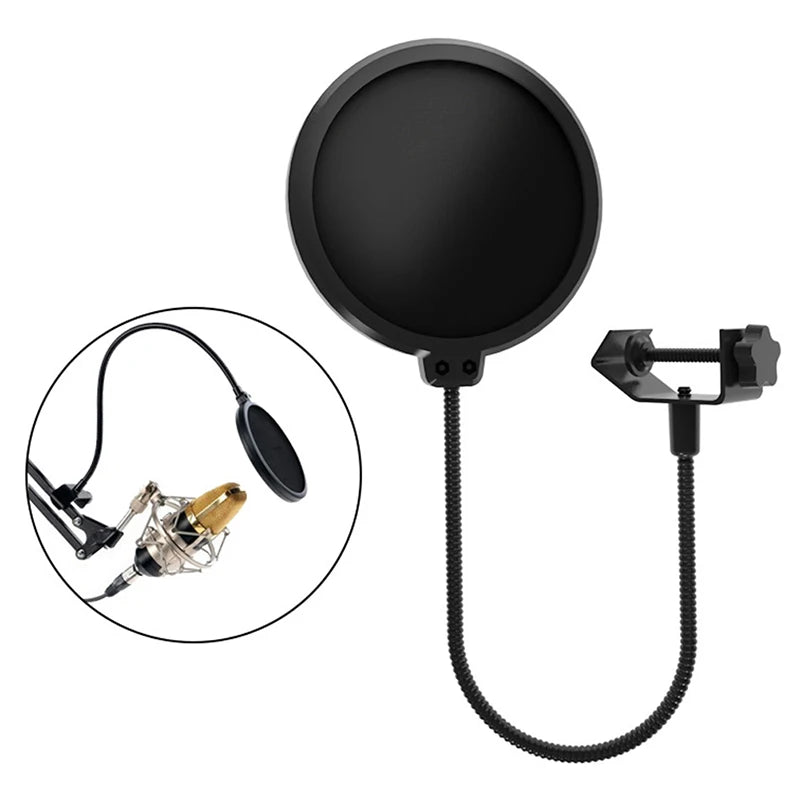 Double Layer Microphone Pop Filter & Wind Screen for Studio Microphone Pop Filter Babs