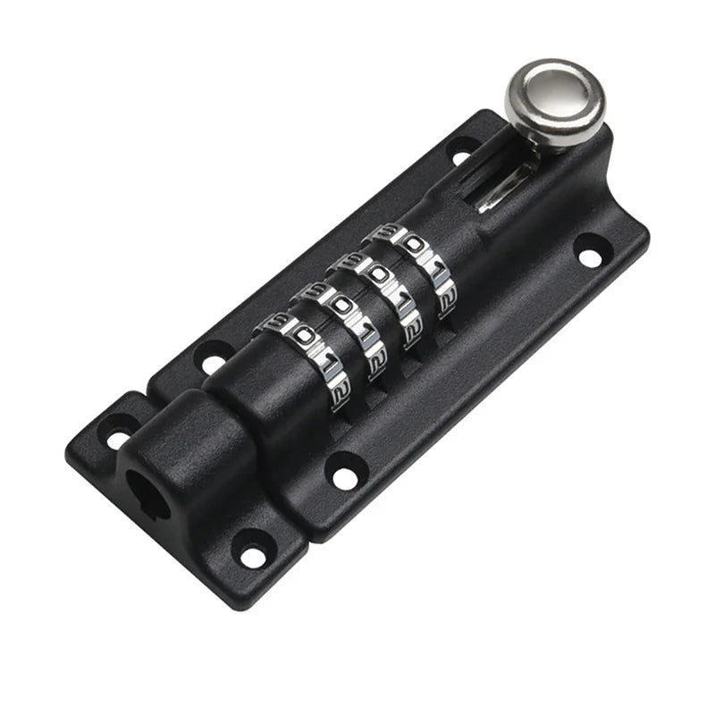 Combination Digit Padlock – Zinc Alloy Door Bolt Latch, Black/Silver Combination Padlock Babs A Black