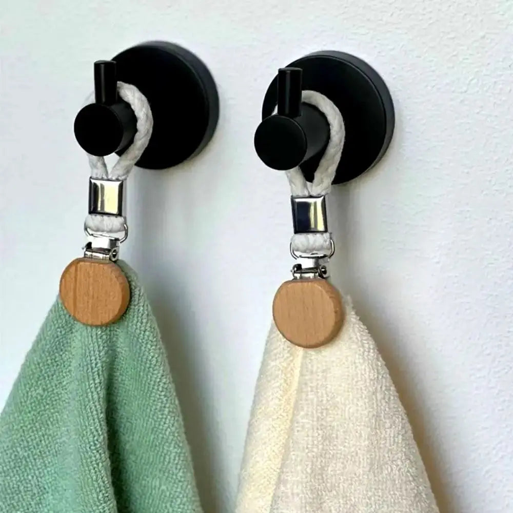 4-Pack Braided Cotton Towel Hanging Clips – Woven Rope Clamps Towel Hanging Clips Babs