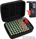 Battery Organizer Case + Tester – Holds 96 AA & AAA Batteries Battery Organizer Case Babs black