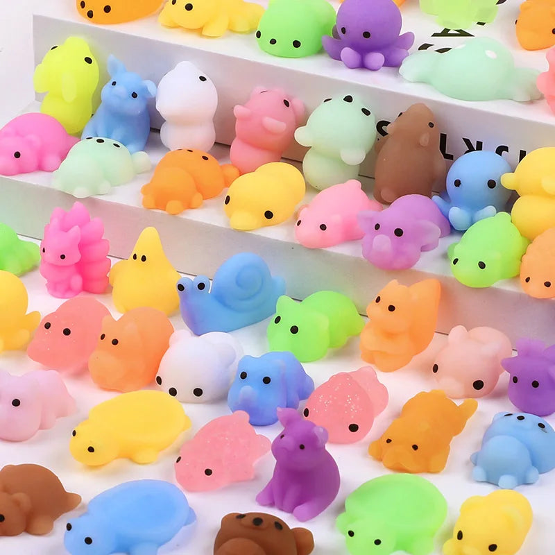 Mini Mochi Squishy Toys Kawaii Kids Party Favors 10/20/50 Pack Squishy Toy Set Babs