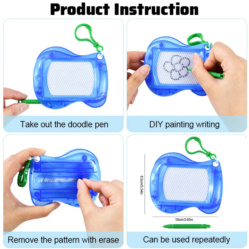 Mini Magnetic Drawing Board Keychain – Erasable Kids Gift Magnetic Drawing Board Babs