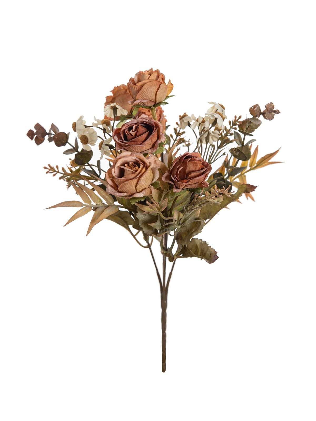 Silk Rose Artificial Flowers – Bridal Bouquet & Home Décor Artificial Silk Flowers Babs Orange 1 PC