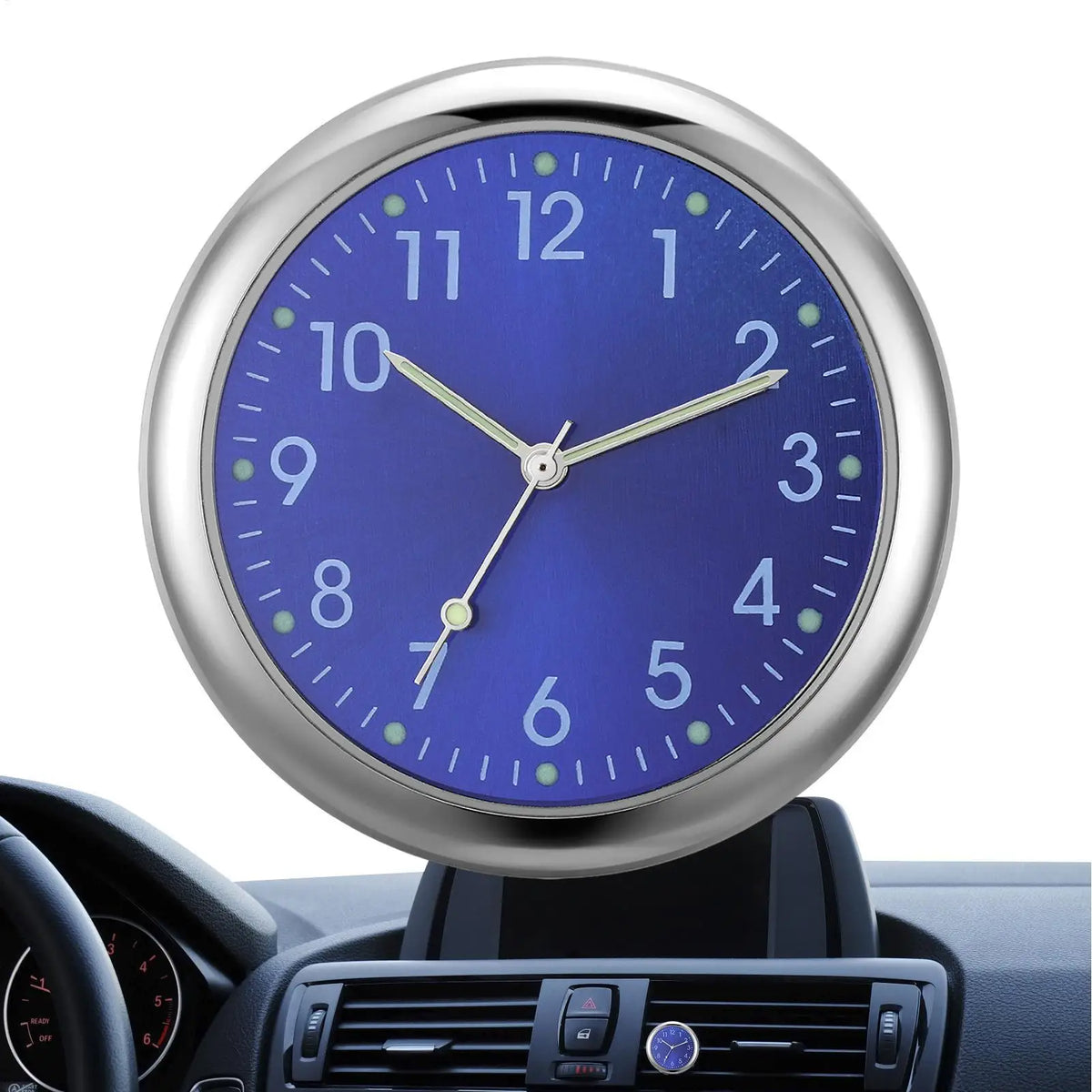 Mini Glow Stick-On Car Dashboard Clock – Quartz Analog Watch Car Dashboard Clock Babs