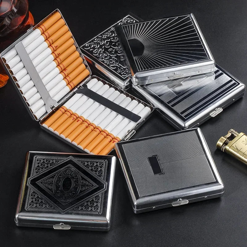 Stainless Steel Embossed Cigarette Case – Mirror Finish Cigarette Case Babs