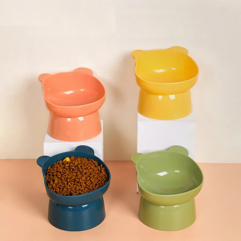 Elevated Tilted Cat Bowl – Nonslip, No Spill Raised Feeder Elevated Cat Bowl Babs