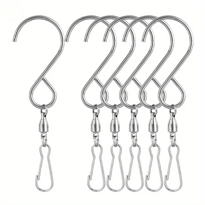 360° Rotating Stainless Steel Hooks for Wind Chimes & Decor Rotating Hanging Hook Babs