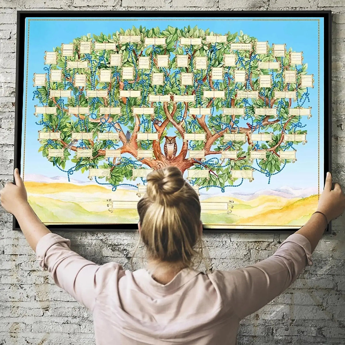 Fillable 6-Generation Family Tree Chart – Genealogy Wall Art Genealogy Wall Art Babs