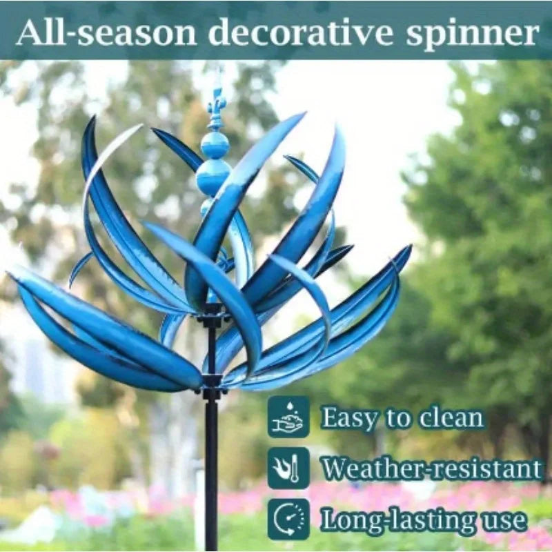 Harlow Wind Spinner Wrought Iron Windmill Garden Stake Decor Garden Wind Spinner Babs