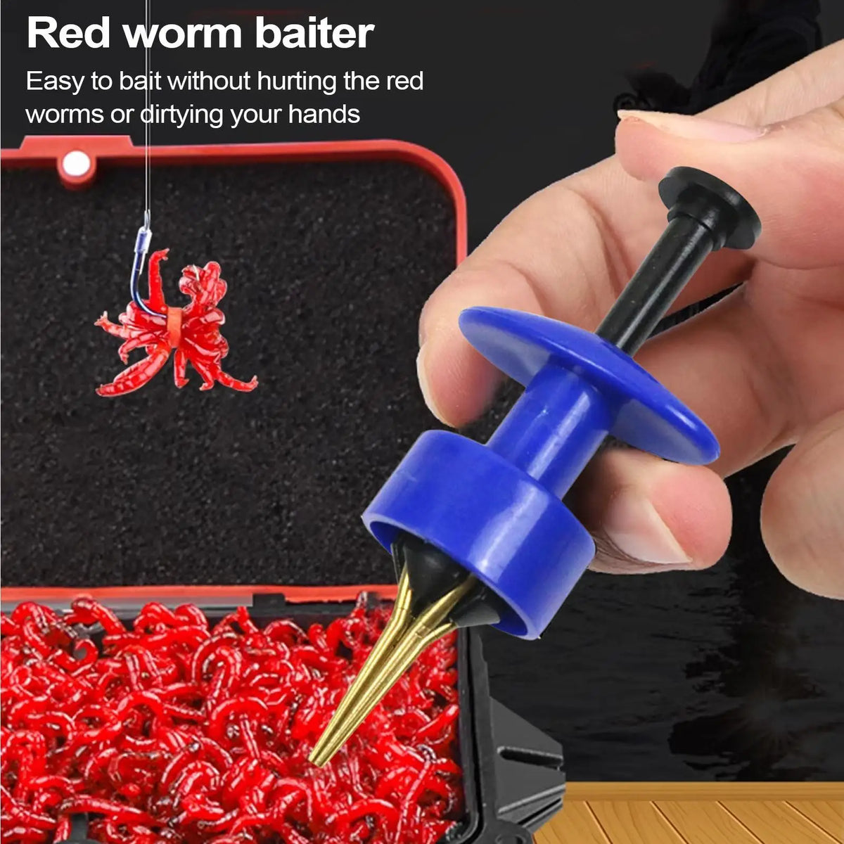 Pellet Bait Bander Tool – Elastic Rubber Rings & Worm Clip Fishing Bait Tool Babs